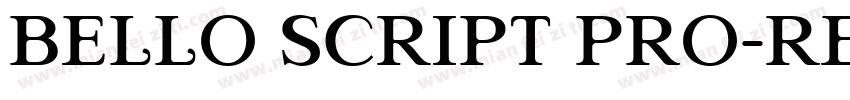 Bello Script Pro-Reg字体转换